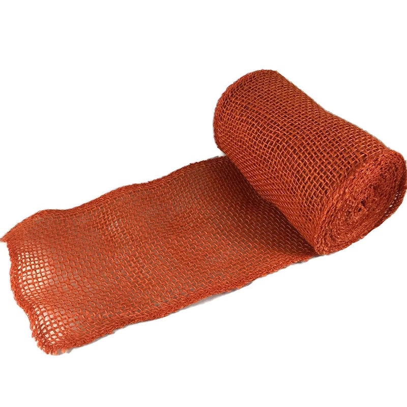 Hobby Lobby Orange Burlap Craft Ribbon Roll 5.5 in X 15 Ft - Image 3